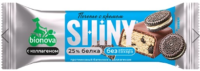 Bionova Батончик Протеиновый Shiny Печенье с кремом глазир. 40г