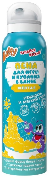 Baffy Мусс пена для купания в ванной Купайся весело! желтая 200мл 