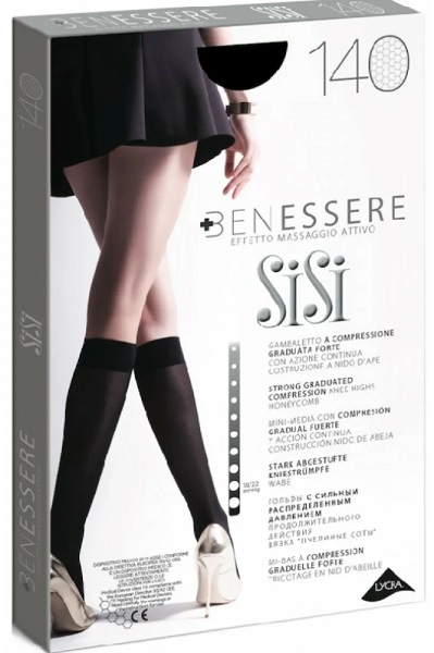 Гольфы женские Sisi Benessere 140 den Nero 3/4 M/L