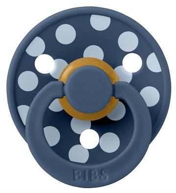 Пустышка латексная 6м+ Bibs Studio Colour Polka Big Blue Baby Blue арт.20034280