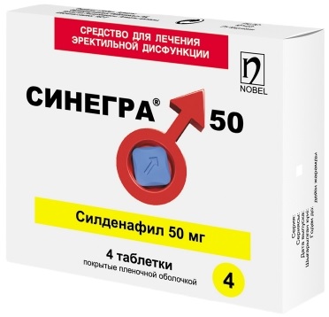 Синегра табл 50 мг №4 ( силденафил )