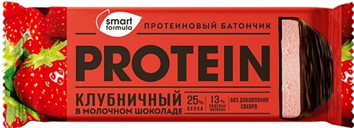 Батончик прот. Smart Formula Клубничный в мол.шок. 40г 