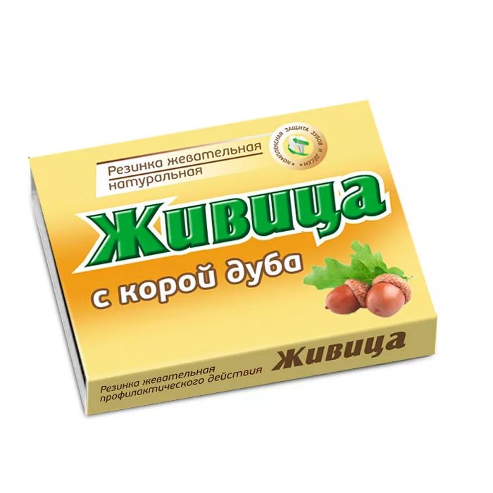 Живица Лиственничная с корой дуба  0,8 №5 жевательная смолка  &
