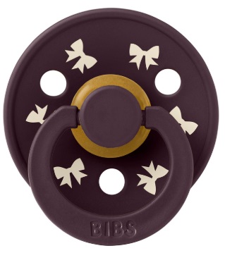 Пустышка латексная 0м+ Bibs Colour Holiday Bow Ivory Plum 0+ арт.10027216