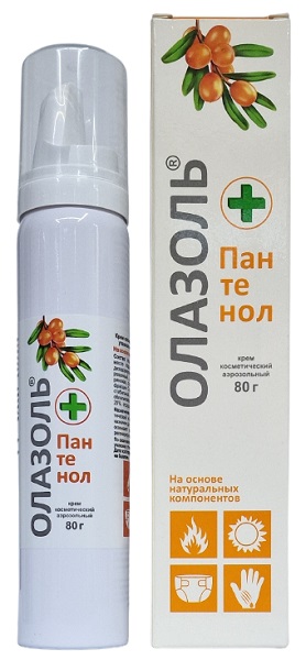 Олазоль + Пантенол крем аэрозольн 80 г Алтайвитамины ( облепиховое масло, Д-пантол, хлоргексидин ) @