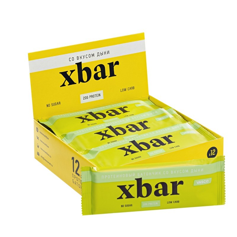 XBar Vasco Батончик протеиновый 22% 60,0 дыня