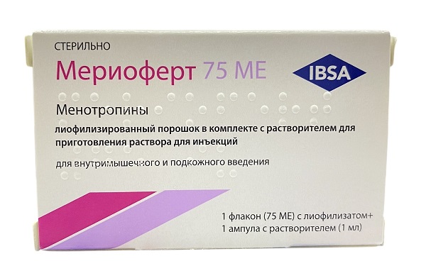 Мериоферт амп. 75МЕ №1 с растворителем ( менотропин)