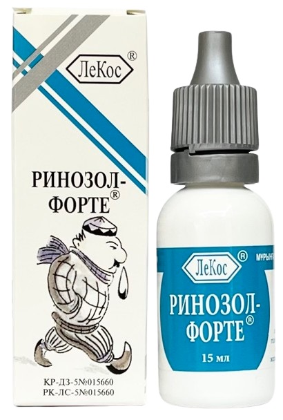 Ринозол Форте капли назальные для взрослых 15 мл ( неомицин, дифенгидрамин, нафазолин )