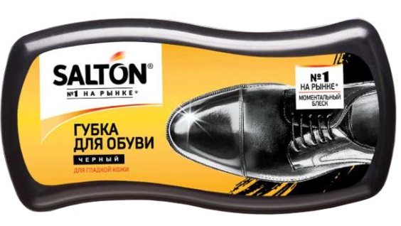 SALTON Губка Волна МИДИ для обуви из гладкой кожи Черный