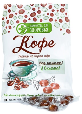 Лакомства для здоровья Леденцы со вкусом Кофе 50г без сахара