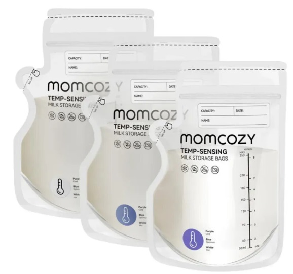 Пакеты для хранения грудного молока Momcozy 250мл с носиком и индикатором 60шт