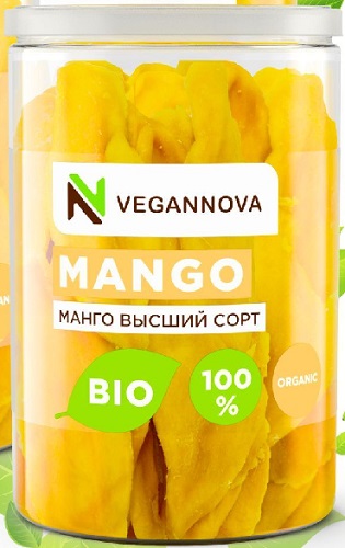 Vegannova Манго сушеное 250г