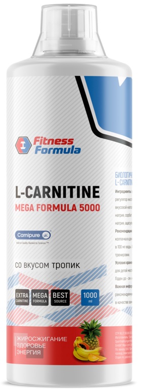 L-Carnitine Mega 5000 1000ml ( Тропик ) Fitness Formula & Фитнес фомула