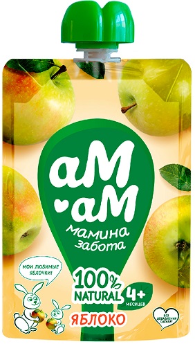 Ам-Ам Пюре Яблоко 90г пауч