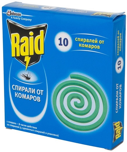 Спирали от Комаров RAID 10 шт