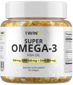 1WIN Омега-3 900мг №90 капс  &