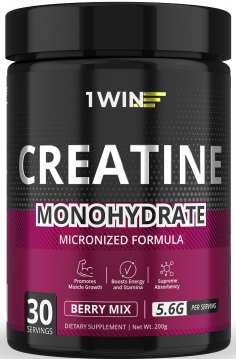 1WIN Креатин моногидрат Ягодный микс 200г банка