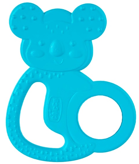 CHICCO Прорезыватель силиконовый Коала голубой 4м+