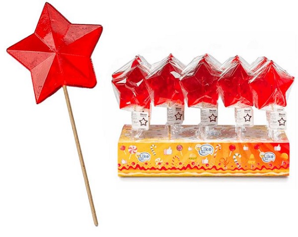 Карамель на палочке MAGIC SWEETS Звездочка с блестками 13 гр
