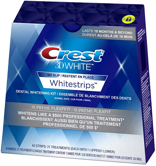 Полоски Отбеливающие для зубов CREST 3D White Supreme Flexfit 21 пара (42str/21tr) (Упаковка)