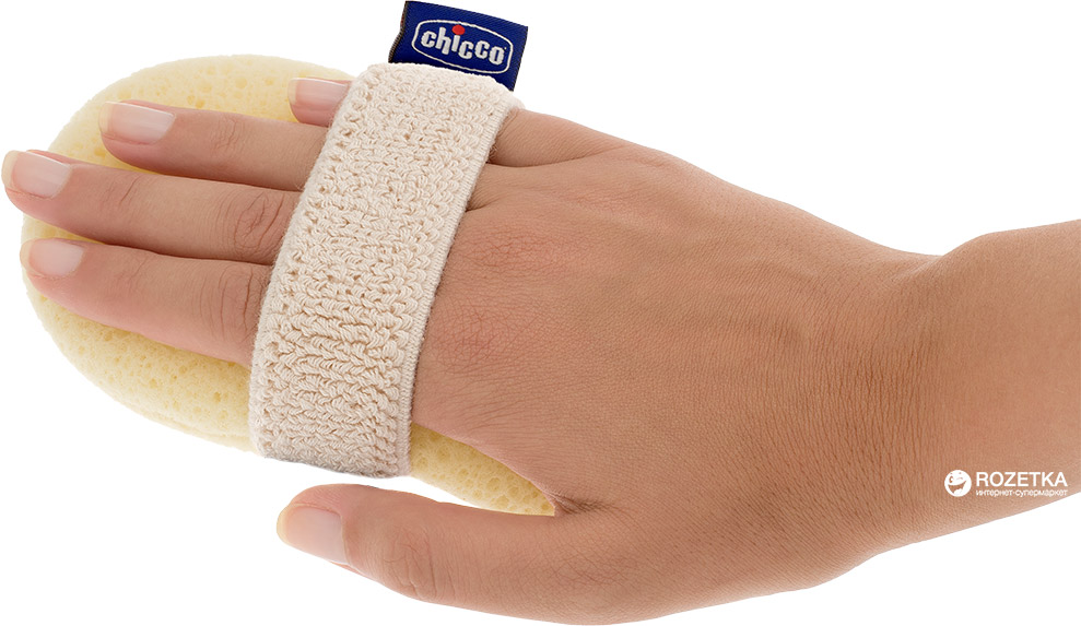 Губка для купания малыша CHICCO Губка варежка детская 0м+