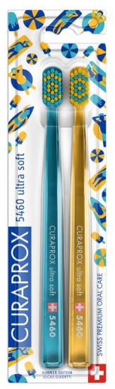 Набор зубных щеток CURAPROX 5460/2 Duo Summer Edition Ultrasoft 2шт