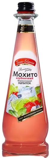 San-Slavia Напиток безалкогольный газир. Мохито Клубника 0,5л стекло