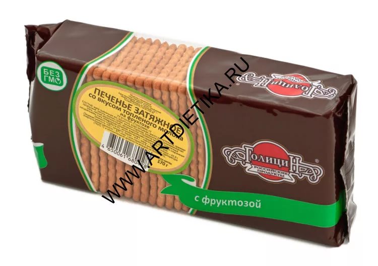 Голицин Печенье затяжное со вкусом топленого молока на фруктозе 170,0
