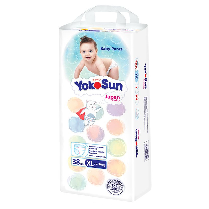 Трусики-подгузники для детей YOKOSUN ХL38 (12-20 кг) 38шт
