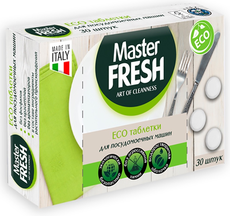 MASTER FRESH Эко Таблетки для посудомоечной машины 30 шт