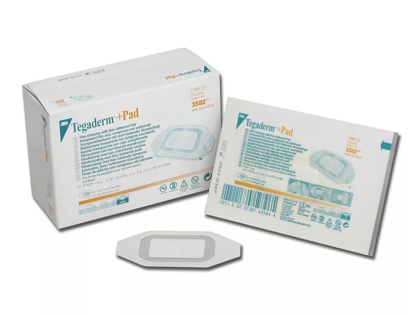 Пластырь Пленочная Повязка+Пад 5см*7см TEGADERM + PAD (3582) Тегадерм