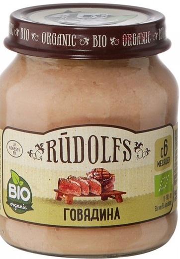 Rudolfs Пюре Говядина 120г ст/б