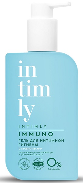 Гель для интимной гигиены INTIMLY Immuno с пребиотиками 220мл