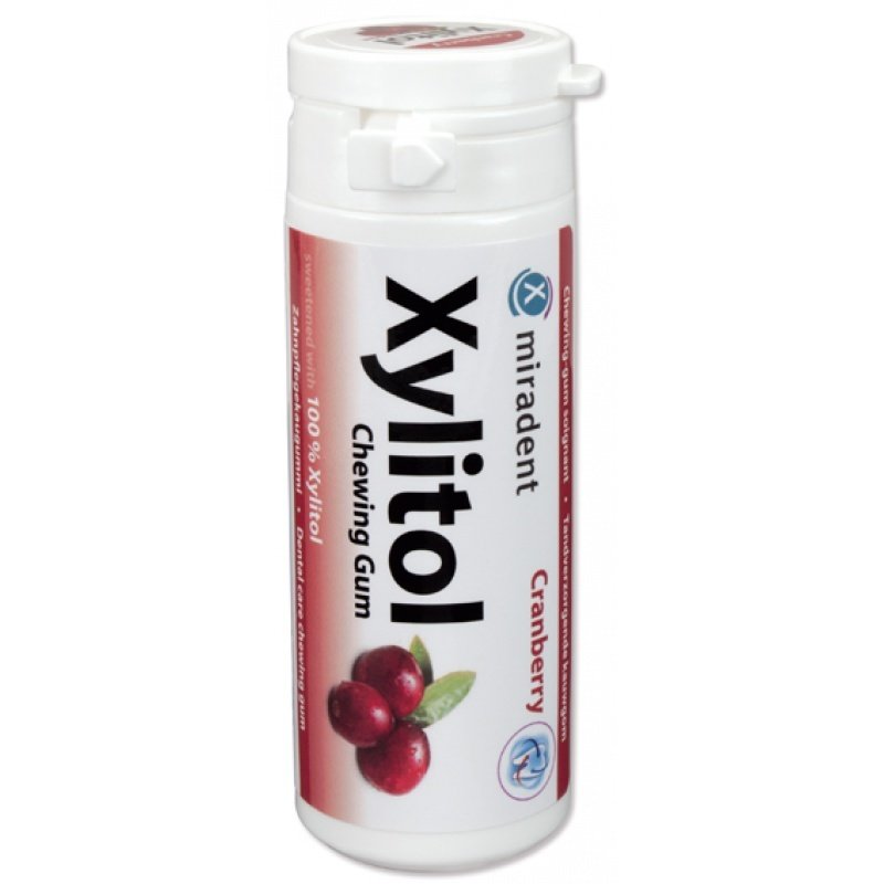 XYLITOL CHEWING GUM Cranberry Жевательная резинка с ксилитом Клюква (30шт.) 30гр.