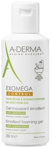A-Derma EXOMEGA CONTROL Гель очищающий 200 мл