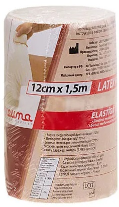 Бинт Эластичный 12см*1,5м LAUMA ЛАУМА