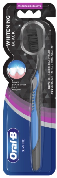 Зубная щетка ORAL-B Whitening Black 40 средняя арт.817480077