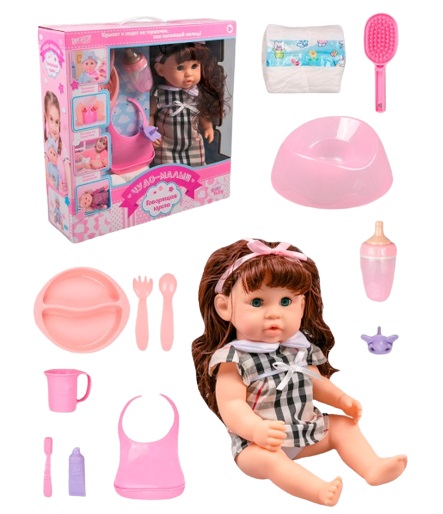 Кукла 3+ WeiTai Интерактивная кукла с акссесуарами шатенка арт.1151285