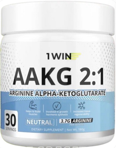 1WIN AAKG 2:1 Аргинин Альфа-кетоглутарат Нейтральный 180г  &
