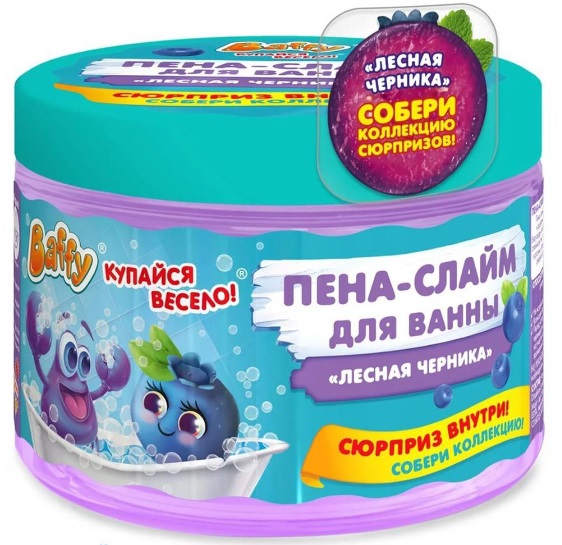 Baffy Пена слайм для ванны Лесная черника с сюрпризом 300мл