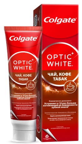 Зубная паста COLGATE Max White для пользователей чая/кофе/табака 75мл