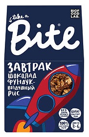 Bite Завтрак Гранола шоколад-фундук-воздушный рис 270г