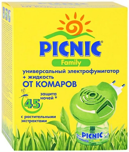 PICNIC Family Электрофумигатор + жидкость для детей 45 ночей