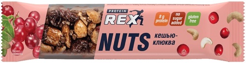 Protein Rex Батончик ореховый Протеиновый 40г Кешью-клюква