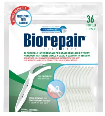 Зубная нить Многоразовая пропитана воском BIOREPAIR 36шт