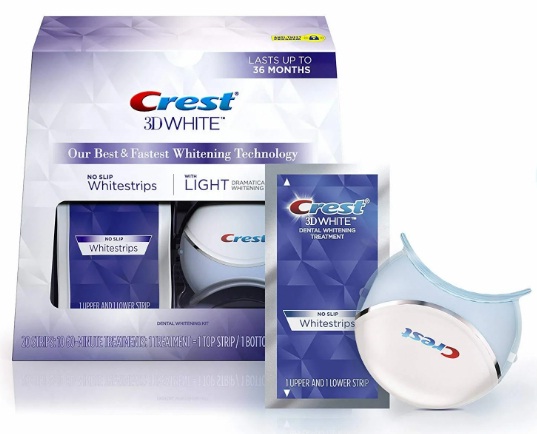 Полоски Отбеливающие для зубов CREST 3D White с Лампой