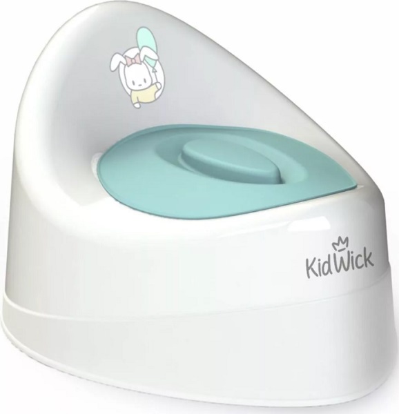 Горшок KIDWICK Ракушка арт.K0030102 Белый с бирюзовой крышкой