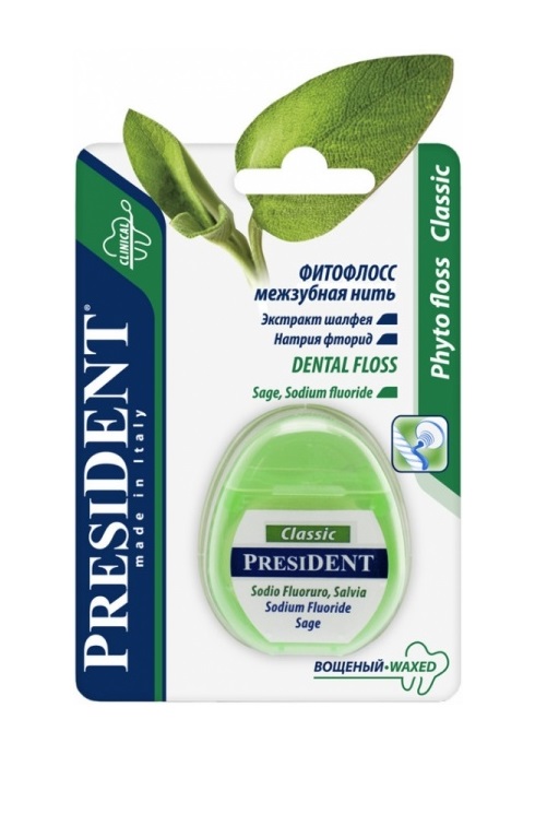 Зубная нить PRESIDENT Classic 50м