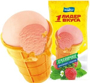 Лидер вкуса Мороженое стакан Земляничное 70г 