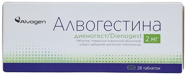 Алвогестина табл. 2 мг №28 ( диеногест ) (Упаковка)